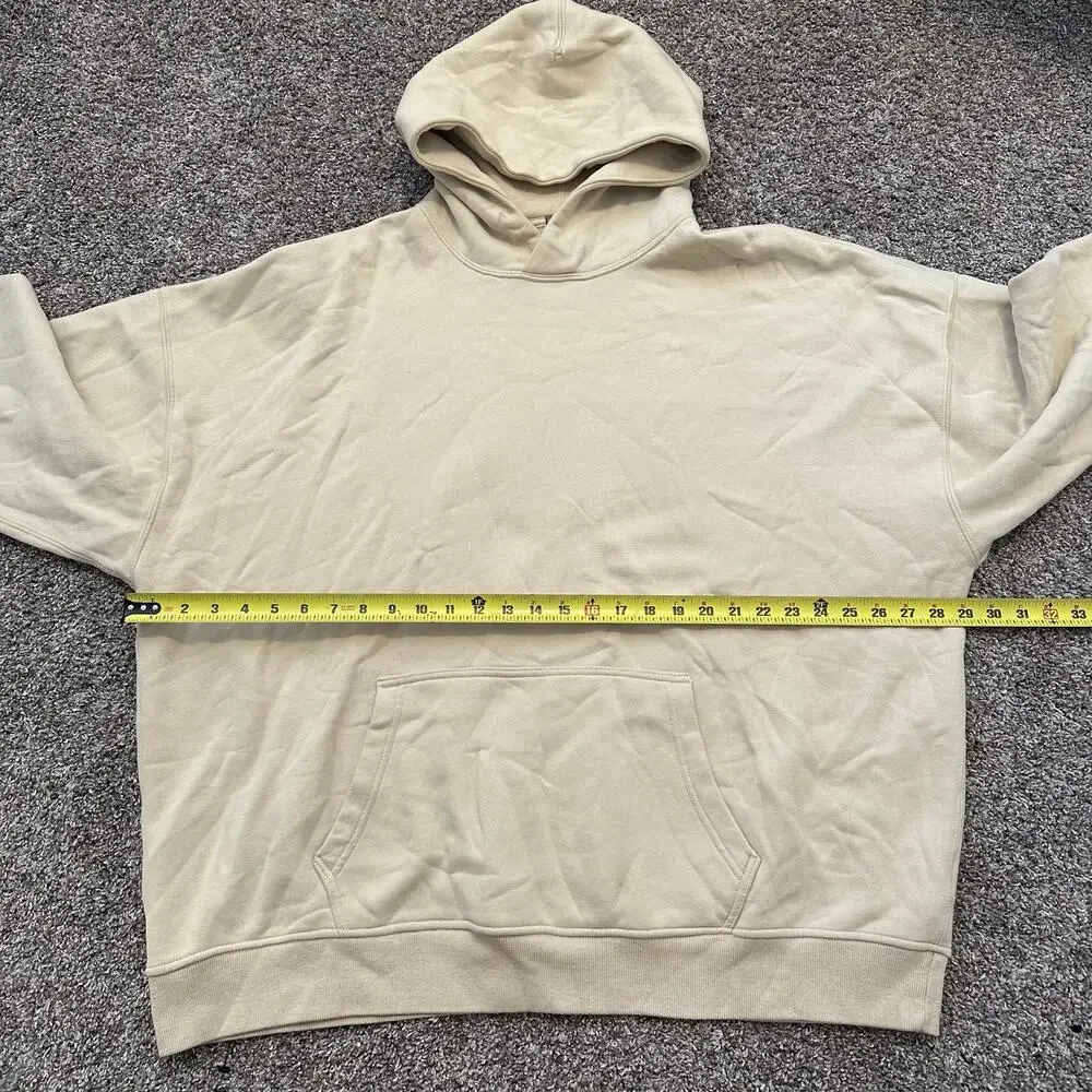 ABERCROMBIE & FITCH Men's Essential Popover Hoodie Size XXL In Cream - Picture 7 of 9